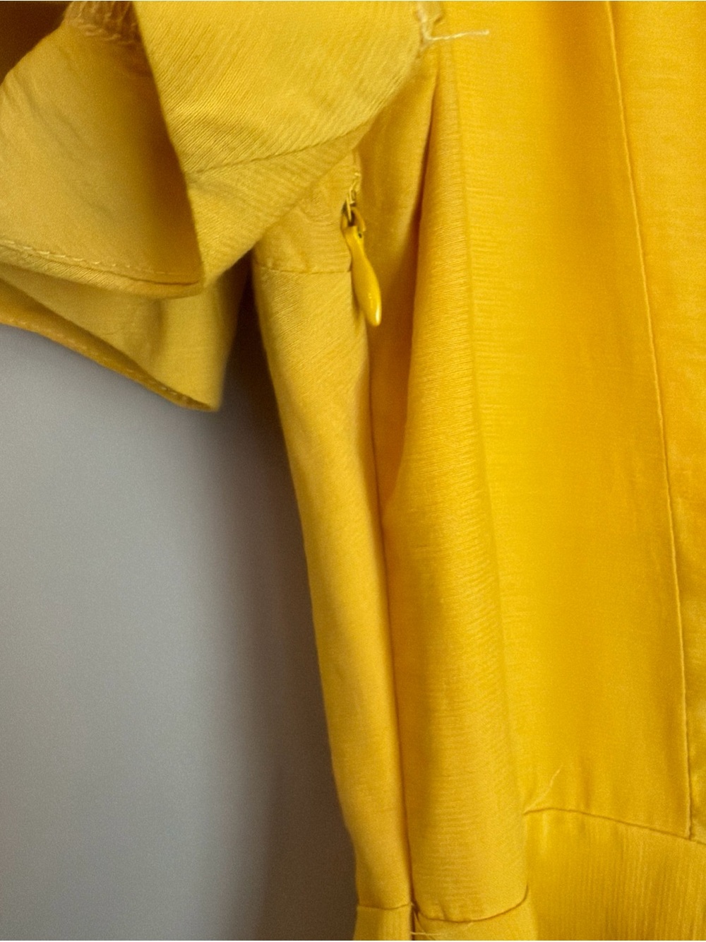Endless Rose Flounced Sleeve V Neck Jumpsuit Yellow Wide Leg Size Small NWT - Picture 8 of 12